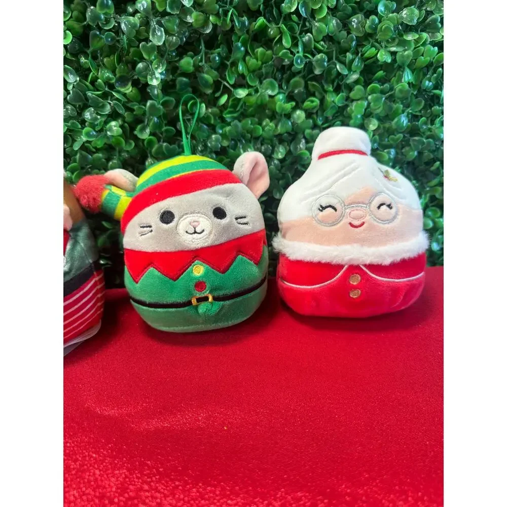 Lot of 6 Christmas Mini Squishmallows Plush Santa Ms Claus Nutcracker Tree Mouse